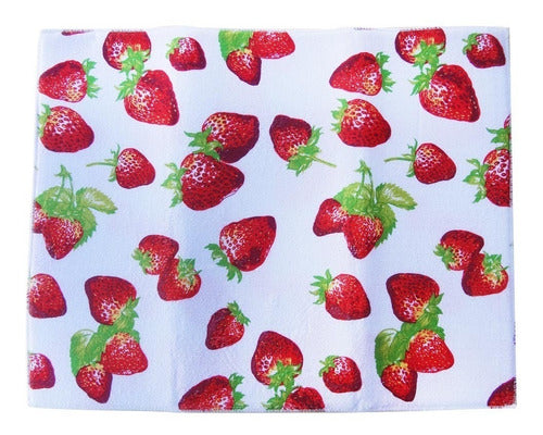 Mia Casa Red Strawberry Microfiber Dish Drying Cloth 1