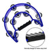 Musfunny Double Row Tambourine with 20 Pairs of Jingles - Blue 2