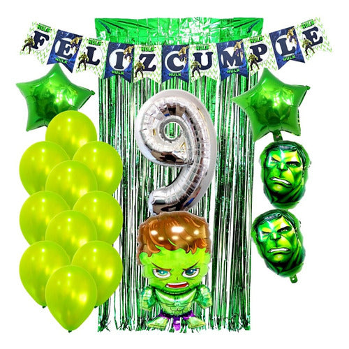 Combo Kit Hulk Party Decoration Balloons 8 0