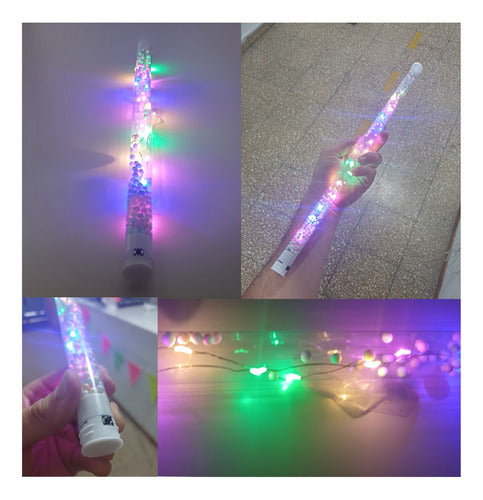 6 Multicolored LED Transparent Wands Cotillon Carioca 4