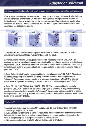 Universal Travel Adapter for 150+ Countries - Htec Traveler 1° 4