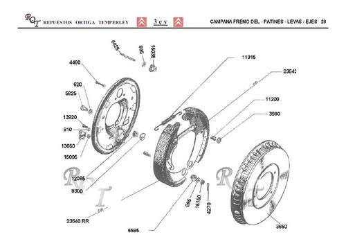 Citroën Brake Cylinder Repair for 3CV / Mehari / Front 1