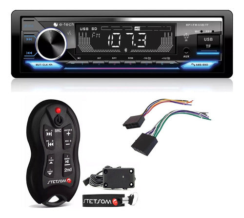 Controle Longa Distância Stetsom + Rádio Bluetooth Mp3 Usb 0