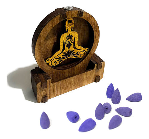 Zen Fountain Cascade Smoke Buddha Incense Holder with 10 Cones 0