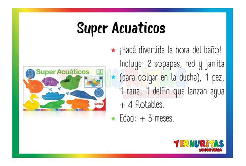 Antex Super Acuaticos Juego Lanza Agua Bebes Niños Baño 1