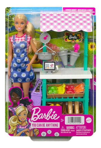 Nueva Barbie Original Mattel Puesto Ambulante Frutas Verdura 0