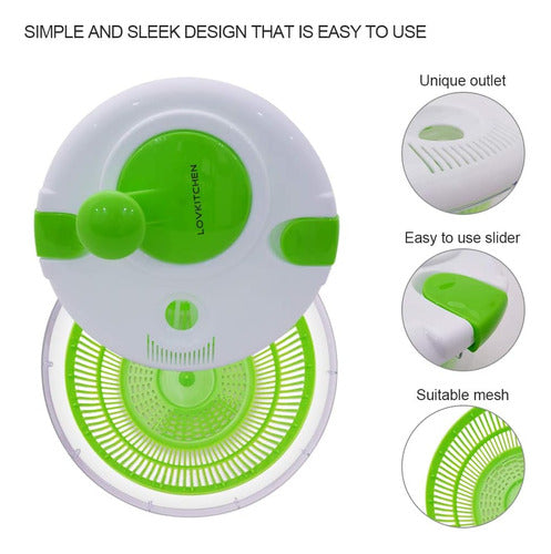 Salad Spinner Lovkitchen Secador De Frutas Y Verduras Grande 5