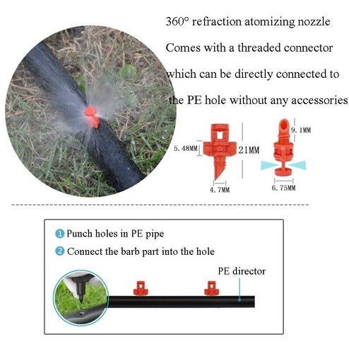 Micro Jet Riego Insertable 360° X 10u Microtubo  Turfgrass 1