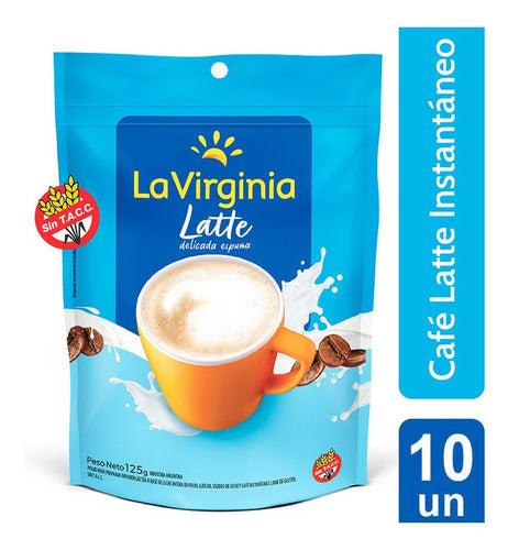 La Virginia Cafe Latte Instantaneo Doypack 125 Gr X 10 Un 1