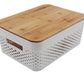 Large Plastic Organizer Box with Wooden Lid 2