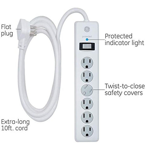 Protector Contra Sobretensiones De 6 Salidas Ge, Cable De Ex 1