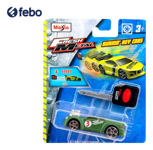 Maisto Burnin' Key Cars - Colorful Key-Driven Mini Cars 2