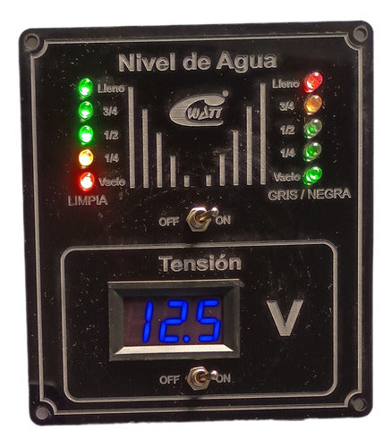 Cwatt Señalización Medidor Nivel 2 Tanques Agua + Voltimetro P/ Motorhomes 0