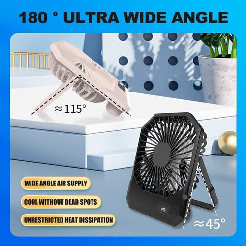 Jrisbo Desk Fan, Battery Operated Ventilator 4