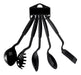 Set 5 Utensilios Nylon Espátula Cucharon Para Ceramic Teflon 0