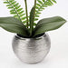 Briful Artificial Orchid Flowers Arrangement in Silver Ceramic Vase 3