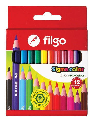 Lapiz Lapices De Colores Filgo X12 Cortos Pack35un 1