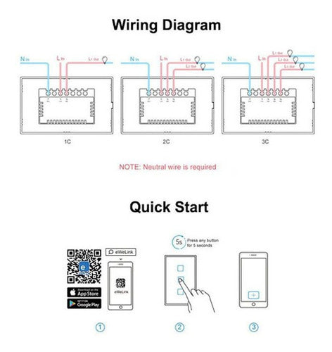 Sonoff T0 Wifi Light Switch Key 2 Buttons Macrotec 5