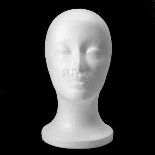 Poliestireno Foam Velvet Mannequin Head 0