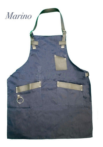 Premium Kitchen Apron in Twill and Eco-leather 16