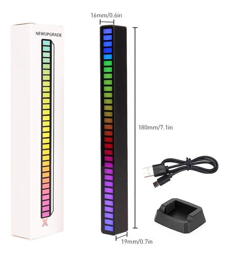 Barra Luz Led Audioritmica  X2 Rgb Gamer Tiktok Streamer 1