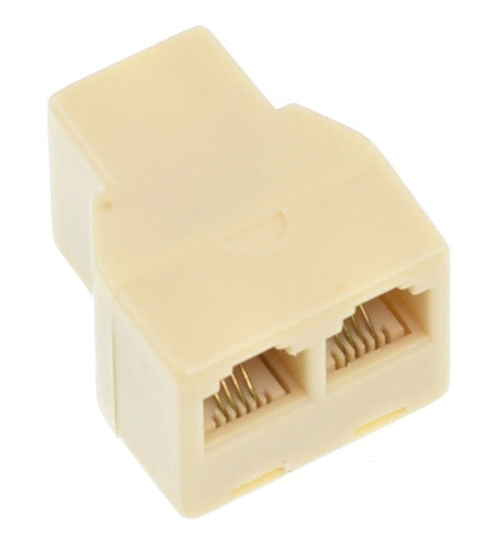 Adaptador Union Cupla Rj11 1 Hembra A 2 Hembras Prolongador 1