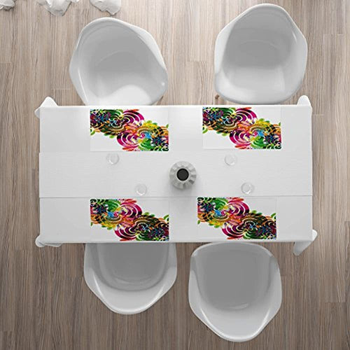 Lunarable Modern Table Mats Set of 4 Rainbow 1