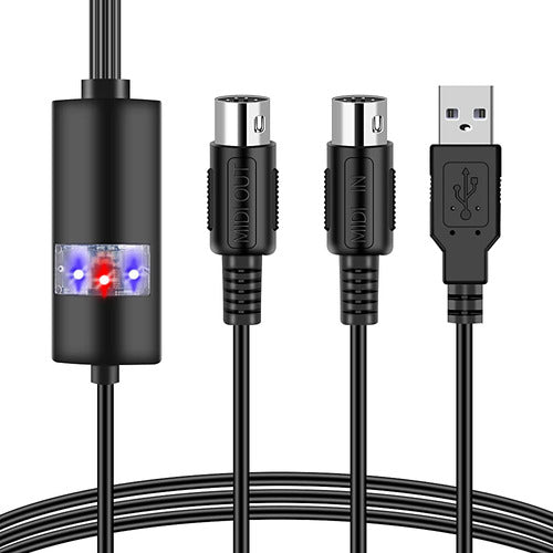 ~? Usb Midi Cable-actualización Profesional Midi A Usb In-ou 0