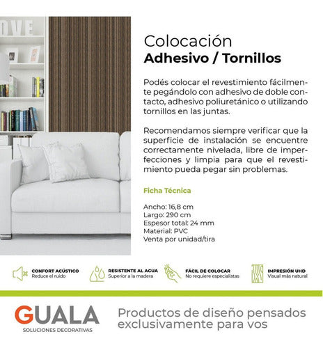 Kflooring Revestimiento De Pared Zen Varillado Madera Wpc 5