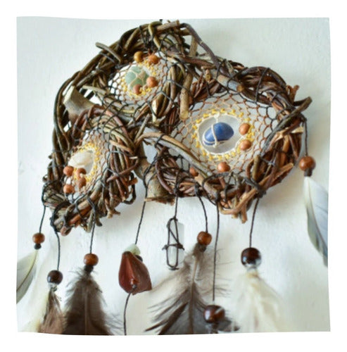 Handcrafted Healing Crystal Dreamcatcher Wall Hanging 2