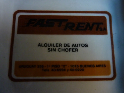 Cenicero De Porcelana Lozadur Con Publicidad De Fast Rent Sa 1