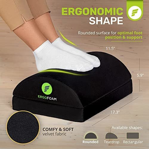 Ergofoam Adjustable Under Desk Footrest 5