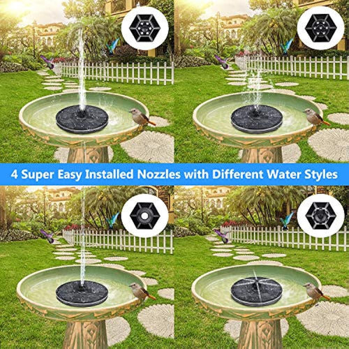 Mademax Solar Fountain, Enhanced Solar Bird Bath Fountain 1