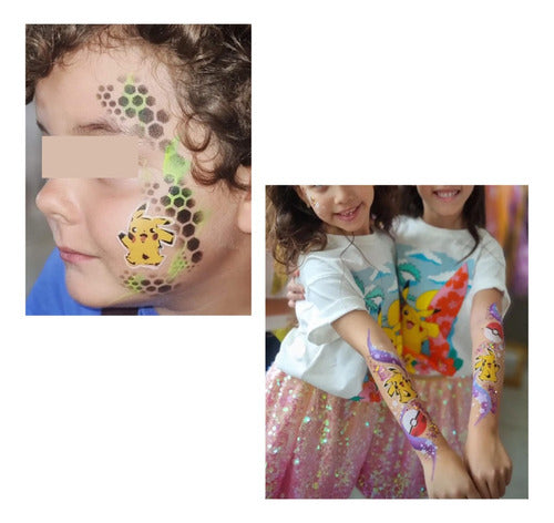 Matezz Stencil Maquillaje Artistico Infantil Merlina Pokémon 2