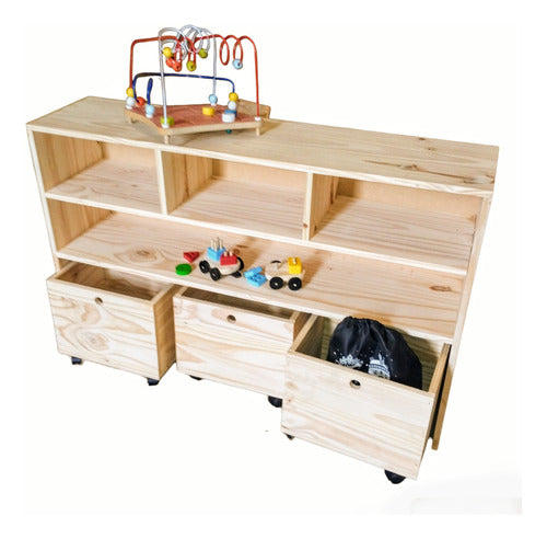 Children's Toy Organizer / Bookshelf with Backing 4