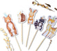 X5 Pinchos Toppers Para Centros De Mesa Animales Del Bosque 0