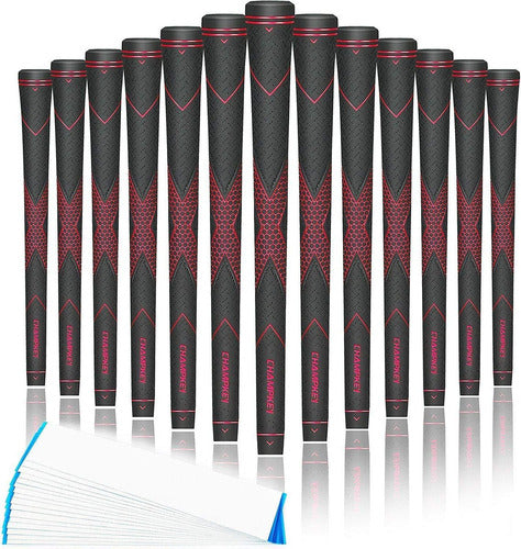 Champkey Traction-x Golf Grips 13 Pack - Standard - Red 0