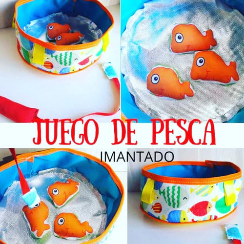 Pecera De Tela Con Pececitos Magnéticos Para Bebes 1