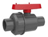 50mm PVC Vasser Weldable Ball Valve with Half Union 0