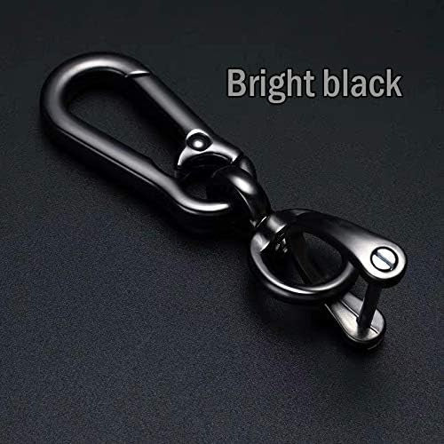 TANDRIVE 2 High-Quality Shiny Black Metal Keychains 2