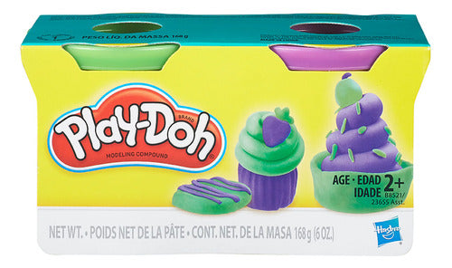 Hasbro Masa 84gr Pack X2 Verde Y Violeta 0