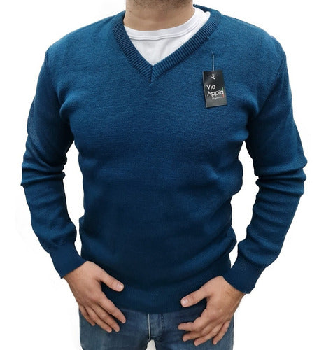 Via Appia Sweater Hombre Escote V Abrigado 2