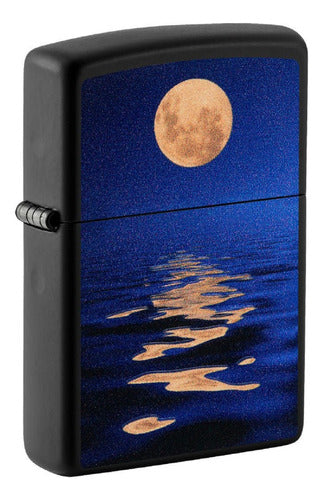 Zippo Full Moon Design Lighter Model 49810 Warranty 0