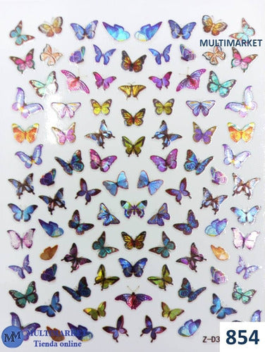 Self-Adhesive Nail Stickers - Butterflies - Nail Art 101