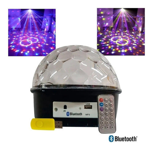 MS Led Bluetooth Audiorhythmic Ball Usb Dj Lights + Speaker 1