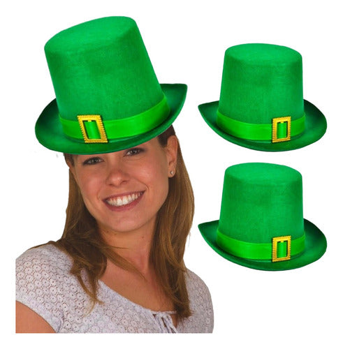 Pack of 10 Green St. Patrick's Day Irish Galera Hats Costume Party Favor 0
