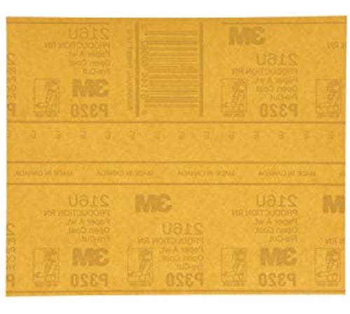 3M Gold Abrasive Sheet, 02541, P320 Grade, 9 In X 11 In 1