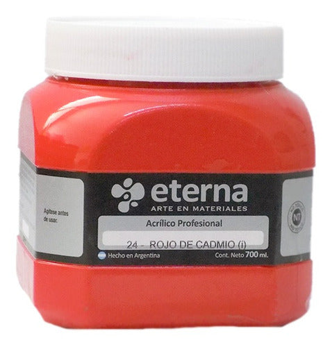 Eterna 26081 Professional Cadmium Red Acrylic Paint 700ml 0