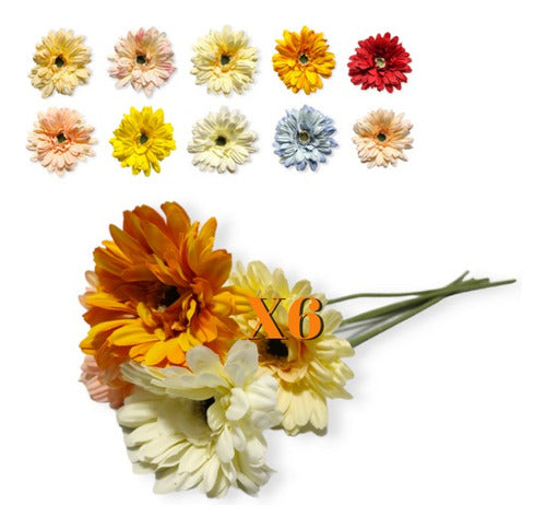 PACHOS Regalaria Wildflower Stem Bouquet Artificial Deco X6 Wholesale 0