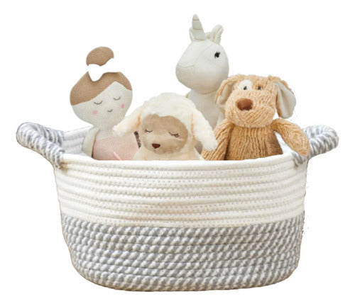 Veranova Cotton Organizer Basket with Handles 0